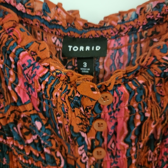 Torrid NWT Chiffon Strappy HiLo Tunic top - Picture 5 of 11